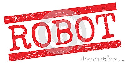 ROBOT text on red lines stamp sign Stock Photo