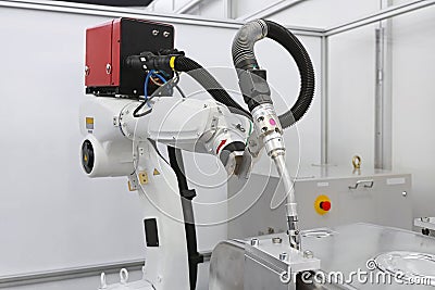 Robot welding Stock Photo