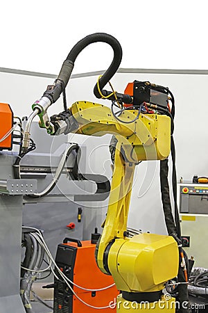 Robot welding Stock Photo