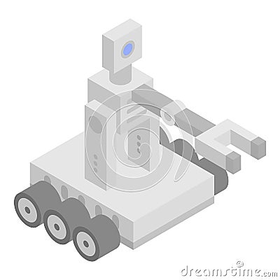 Robot wheel icon, isometric style Vector Illustration