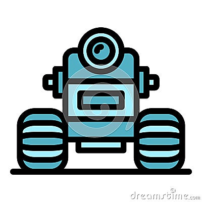 Robot wheel icon vector flat Stock Photo