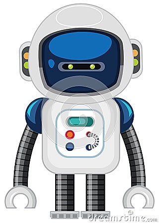 A robot on white background Vector Illustration