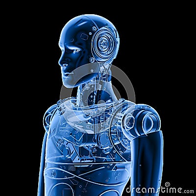 Robot x ray Stock Photo