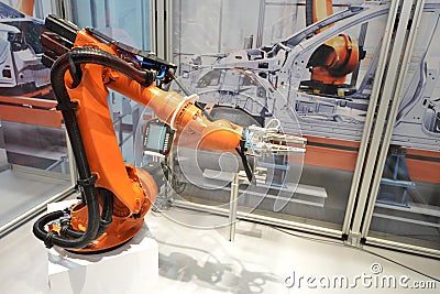 Robotic arm Stock Photo