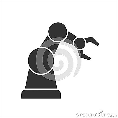 Robotic arm icon in trendy design style. Vector Illustration