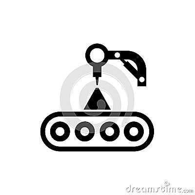 Robotic arm. Industrial robot, robotic industry and technology, machine concept, robot manipulator, industry 4.0 â€“ for stock Vector Illustration