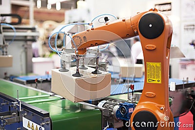 Robotic arm Stock Photo