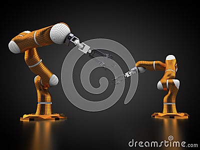 Robotic arms Stock Photo