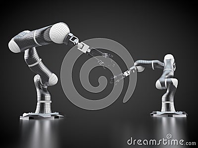 Robotic arms Stock Photo