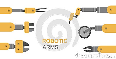 Robotic arms Vector Illustration