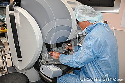 Robotic Assisted Surgery Stock Photo