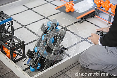 Robotic class project student Stock Photo