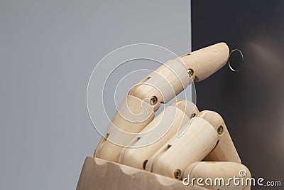 Robotic finger using fingerprint concept Stock Photo