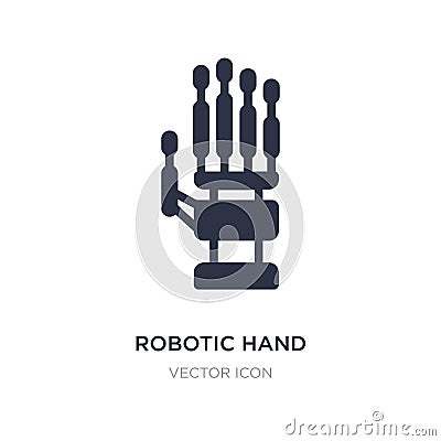 robotic hand icon on white background. Simple element illustration from Technology concept Vector Illustration