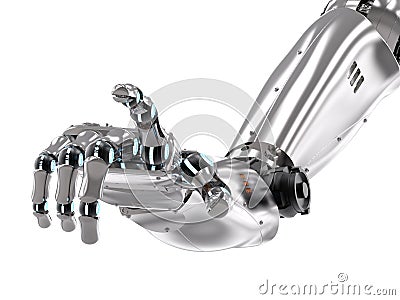 Robotic hand pointing Stock Photo