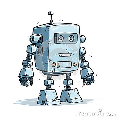 Robotic Innovation - Detailed Illustration of a Futuristic Android Stock Photo