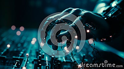 Robotic Precision. A Futuristic Vision of Industry Stock Photo