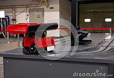 Robotic sorting system for sorting cargo Stock Photo