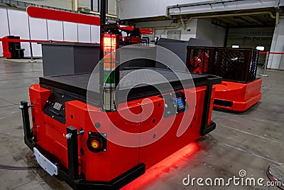 Robotic sorting system for sorting cargo Stock Photo