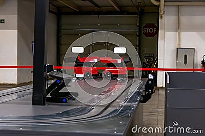 Robotic sorting system for sorting cargo Stock Photo