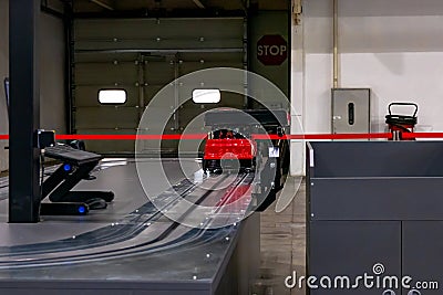 Robotic sorting system for sorting cargo Stock Photo