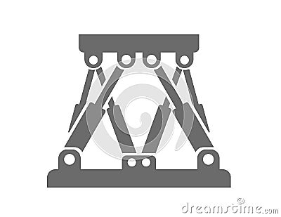 Robotic Stewart Platform Logo Vector Illustration