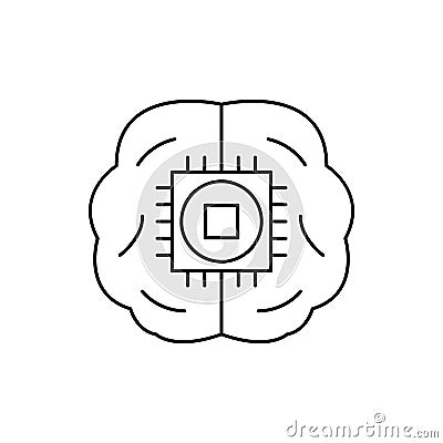 Robotic technology brain chip icon. Element of robotic icon Stock Photo