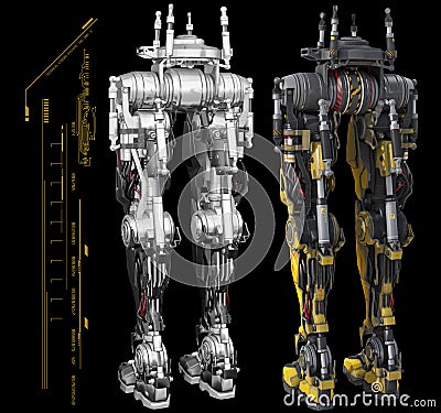 Robotic torso graphics Stock Photo