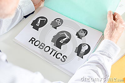 Robotics concept on a paper Stock Photo