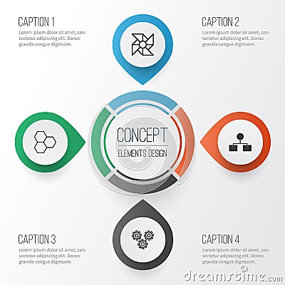 Robotics Icons Set. Collection Of Mechanism Parts, Analysis Diagram, Information Components And Other Elements. Also Vector Illustration