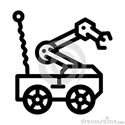 robotics kids club line icon vector illustration Cartoon Illustration