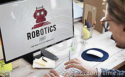 Robotics Machinery Instrument Technology Concept Stock Photo