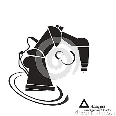 robotics, robot hand, robot icon Vector Illustration