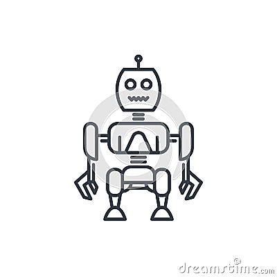 Robotics, robot vector illustration, linear style Vector Illustration