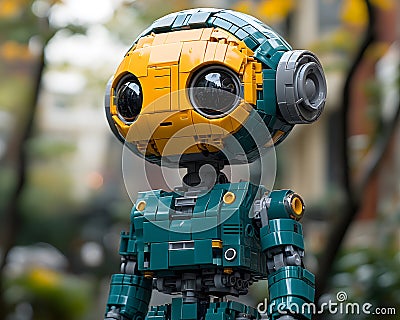 Robots are machines that humans have created to perform tasks that we program them to do. They are designed to come in variety of Stock Photo