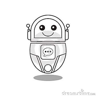 Robots outline vector icon. Thin line black robots icon Vector Illustration