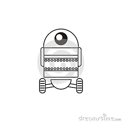 Robots outline vector icon. Thin line black robots icon Vector Illustration