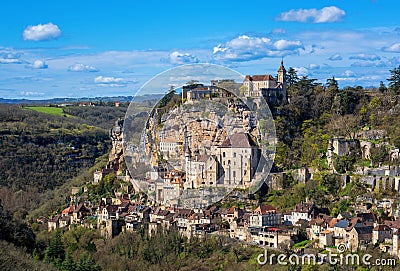 Rocamadour village, a beautiful UNESCO world culture heritage si Stock Photo