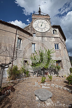 The Rocca Abbaziale, Rocca dei Borgia. Subiaco, Italy. Stock Photo