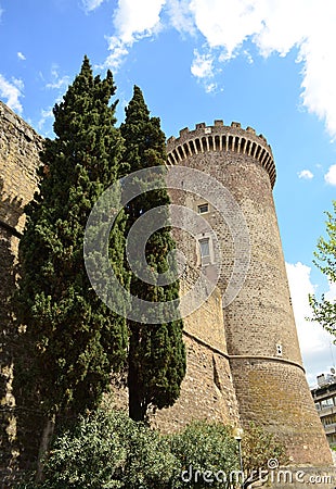 Rocca Pia in Tivoli - Italy Stock Photo