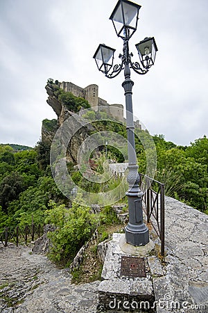 Roccascalegna Medieval Castle Stock Photo