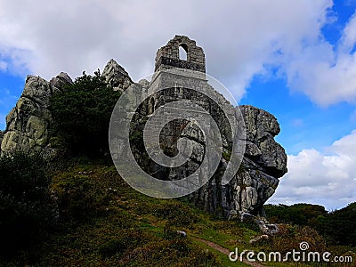 Roche Rock is a ruined chapel, Cornwall & x28;dedicated to St Michael& x29; Stock Photo