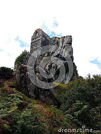 Roche Rock is a ruined chapel, Cornwall & x28;dedicated to St Michael& x29; Stock Photo