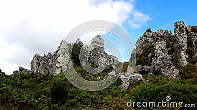 Roche Rock is a ruined chapel, Cornwall & x28;dedicated to St Michael& x29; Stock Photo