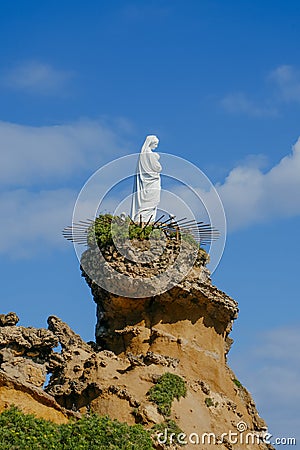 The Rocher de la Vierge, in Biarritz, France Stock Photo