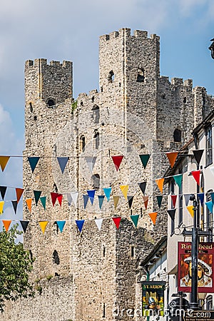 Rochester castle towers Editorial Stock Photo