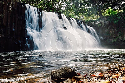 Rochester Falls. Amazing cascade waterfall at Mauritius Stock Photo