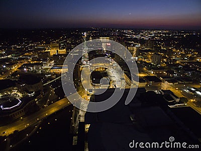 Rochester is a Major City in South East Minnesota centered around Health Care Editorial Stock Photo