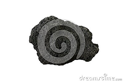 Specimen of Scoria igneous rock stone isolated on white background. Stock Photo