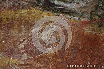 Rock art at Ubirr, kakadu national park, australia Stock Photo